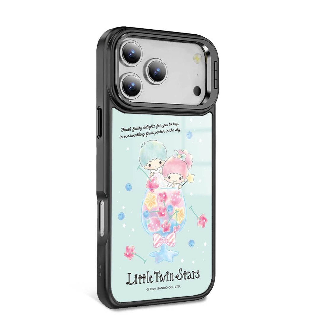 iPhone 全系列 防摔合金框隐形立架手机壳 - 水果双子星 - 黑框 - 手机壳/手机套 - 其他材质 多色