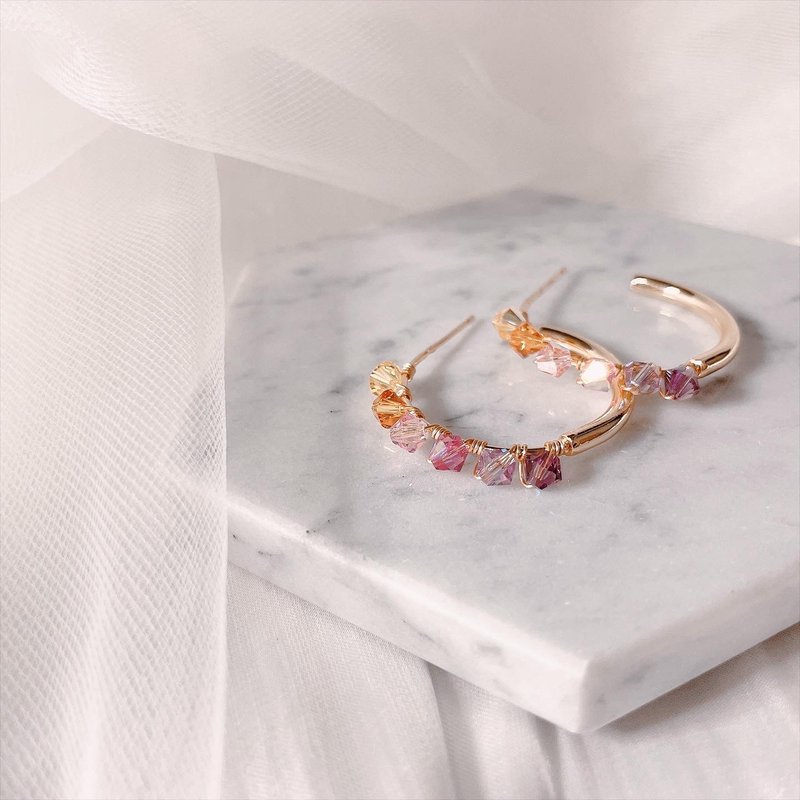 Swarovski Luna 耳环 - 耳环/耳夹 - 水晶 