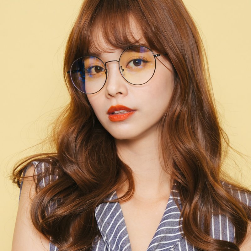 休士顿的太空狂想│韩系质感黑细圆光学框显小脸UV400滤蓝光眼镜 - 眼镜/眼镜框 - 其他金属 黑色