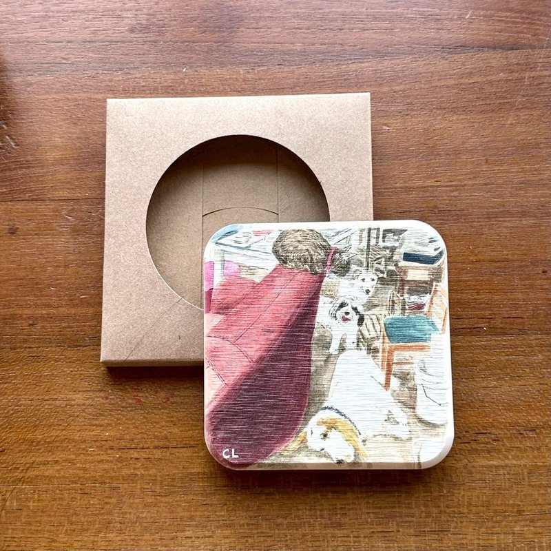 你造成道路拥塞了 - 陶瓷吸水杯垫 - 杯垫 - 陶 多色