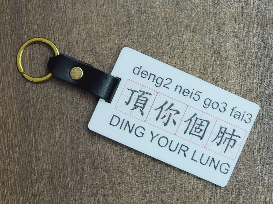 新款香港设计行李牌 - 顶你个肺 - 钥匙链/钥匙包 - 塑料 多色