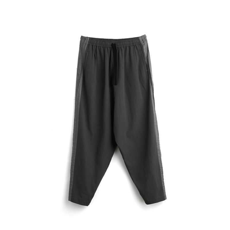 Patchwork Pants - 男士长裤 - 棉．麻 灰色