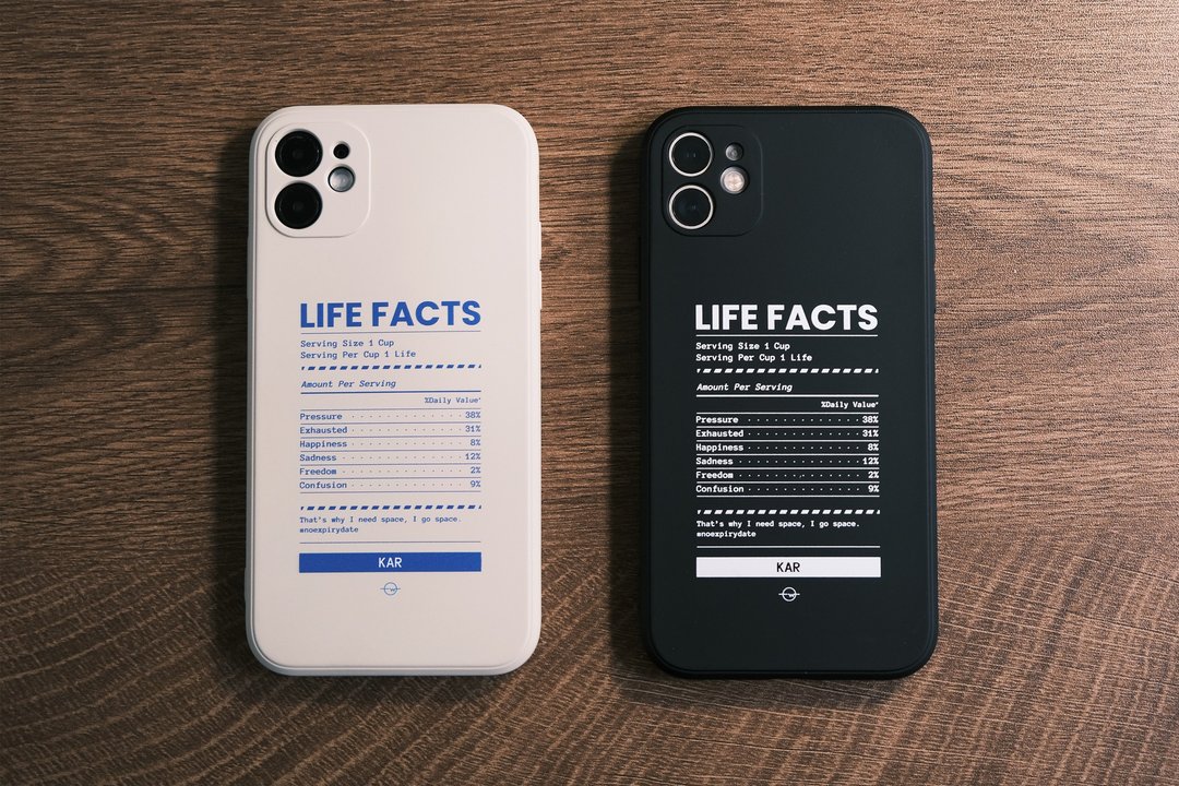 定制化礼物  LIFE FACTS人生成份表 防摔手机殻  IPhone Case - 手机壳/手机套 - 塑料 卡其色