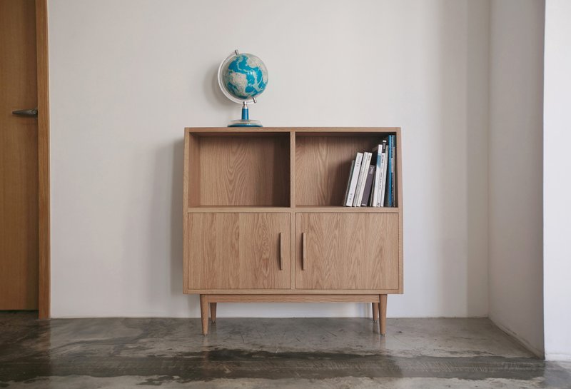 刚刚好双开门书柜 / 收纳柜 - 书架/书挡 - 木头 咖啡色