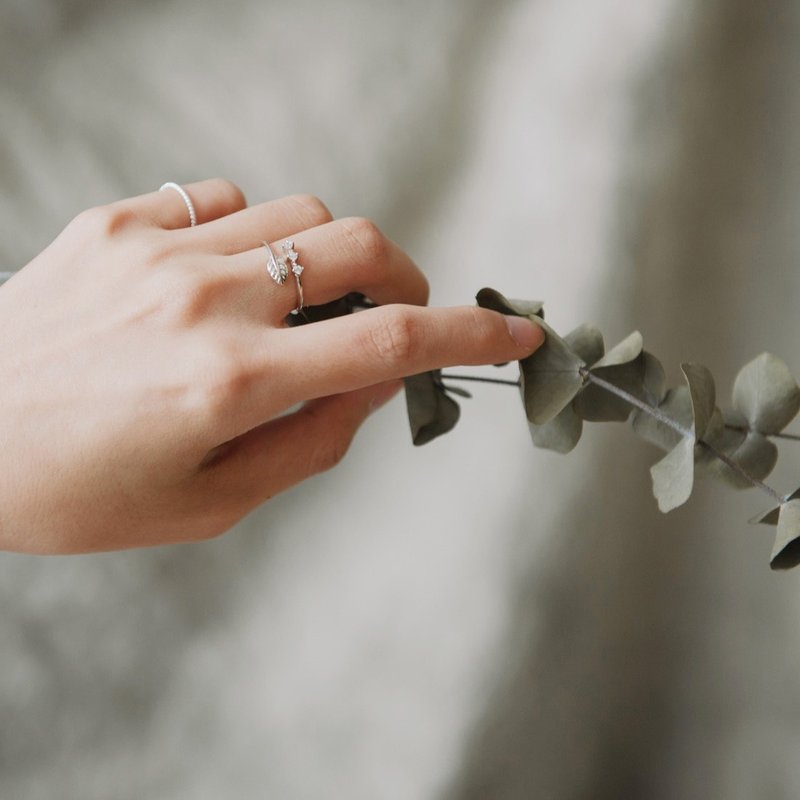 一叶长大-纯银戒指 - 戒指 - 其他金属 银色