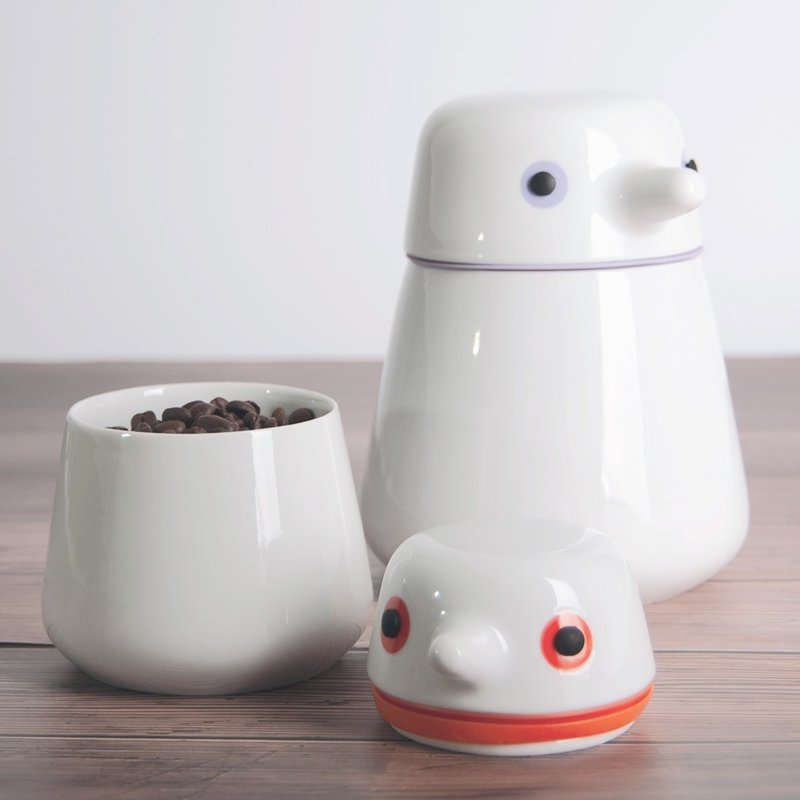 丹麦QDO Birdie Can 储物罐 - 1公升 - 厨房用具 - 瓷 白色