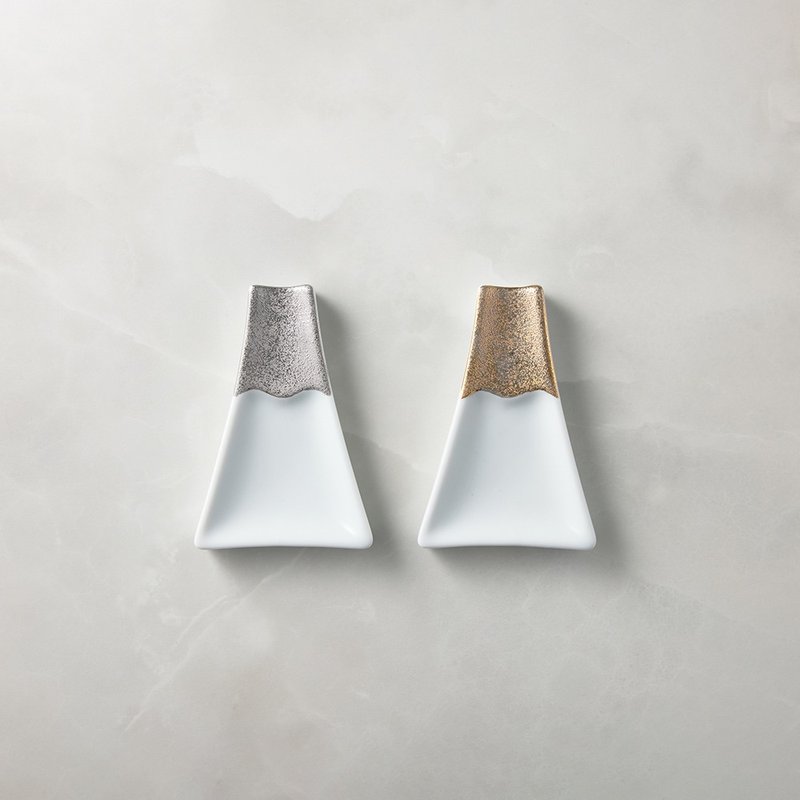 石丸波佐见烧 - 富士融雪豆皿 - 2件组 - 浅碟/小碟子 - 瓷 多色