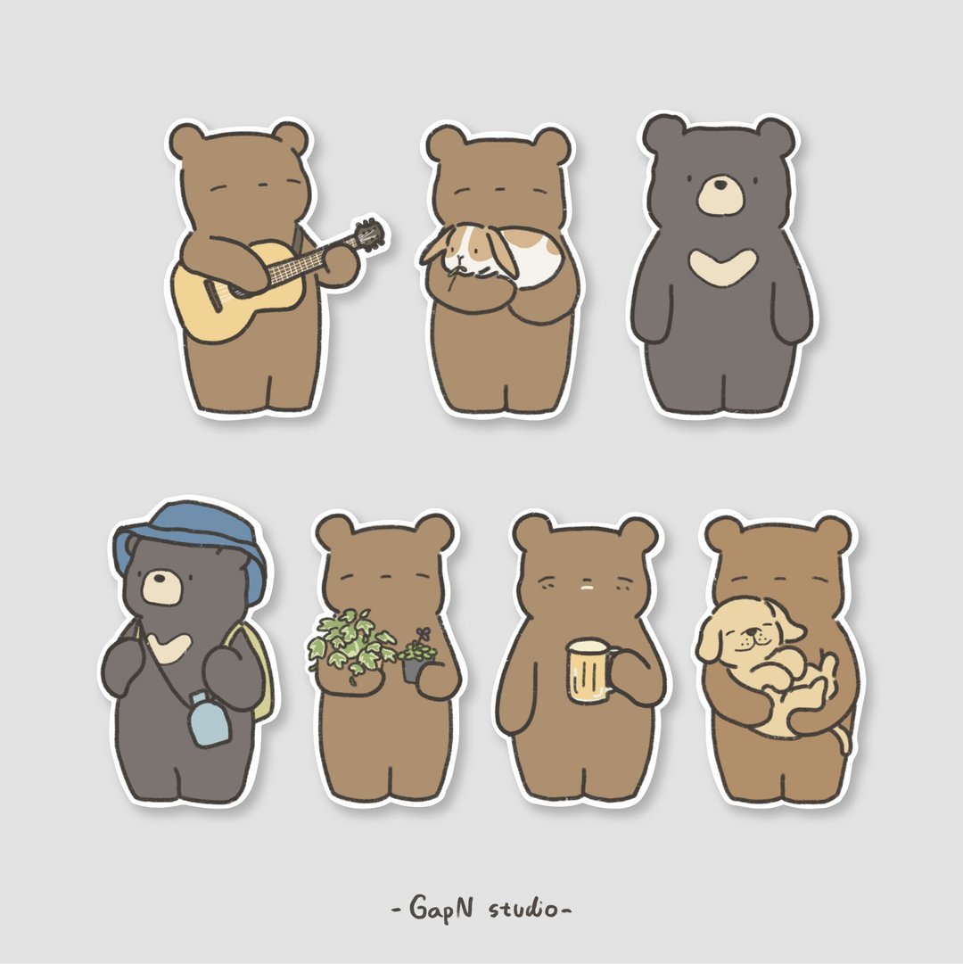 Lamud Bear Hobbies Sticker 2023 系列 - 贴纸 - 防水材质 
