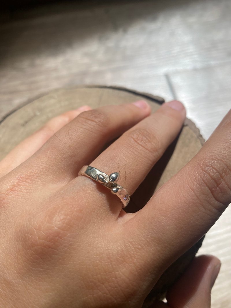 Drop 水珠戒指 - 戒指 - 纯银 银色