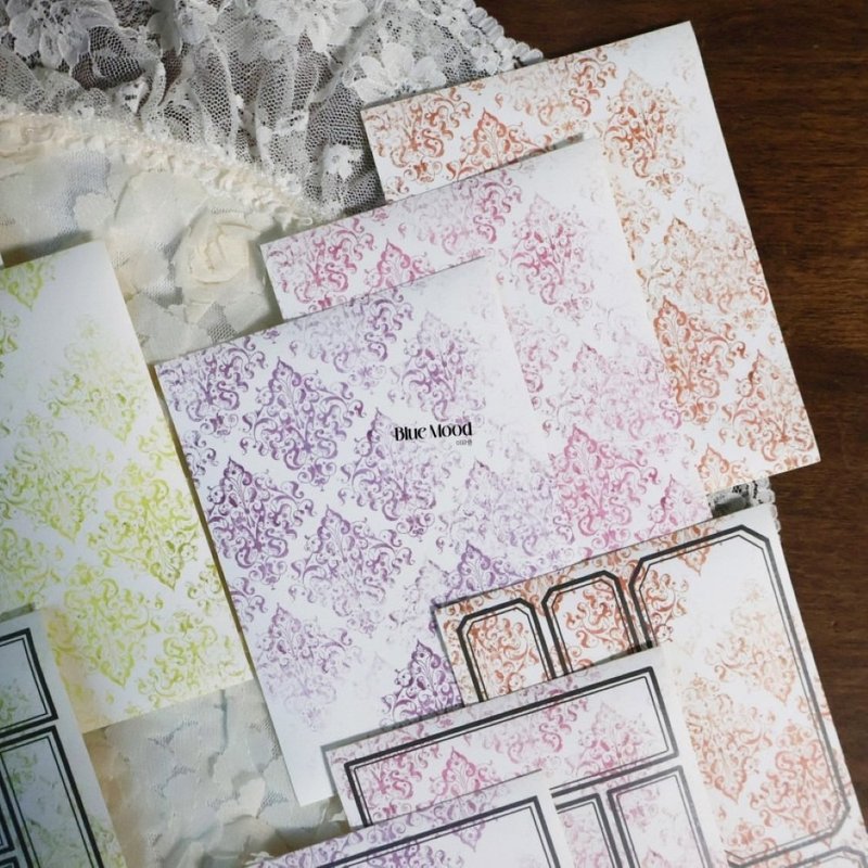 优质的。背景纸粉红色 - 贴纸 - 纸 绿色