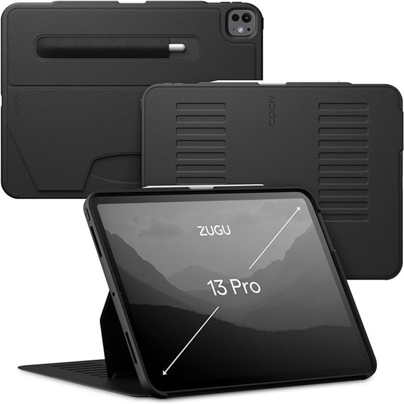 ZUGU iPad case超薄防震保护壳 - Pro13寸经典黑 - 平板/电脑保护壳 - 人造皮革 黑色
