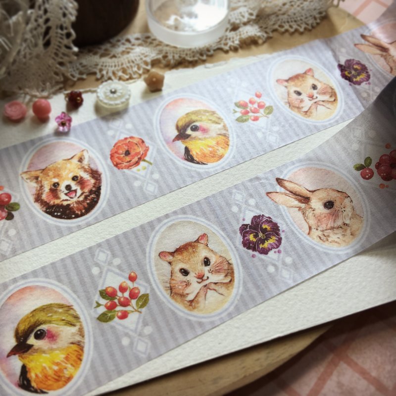 Rabbitoffee Masking Tape (No.8 - Le Le Portrait) - 纸胶带 - 纸 