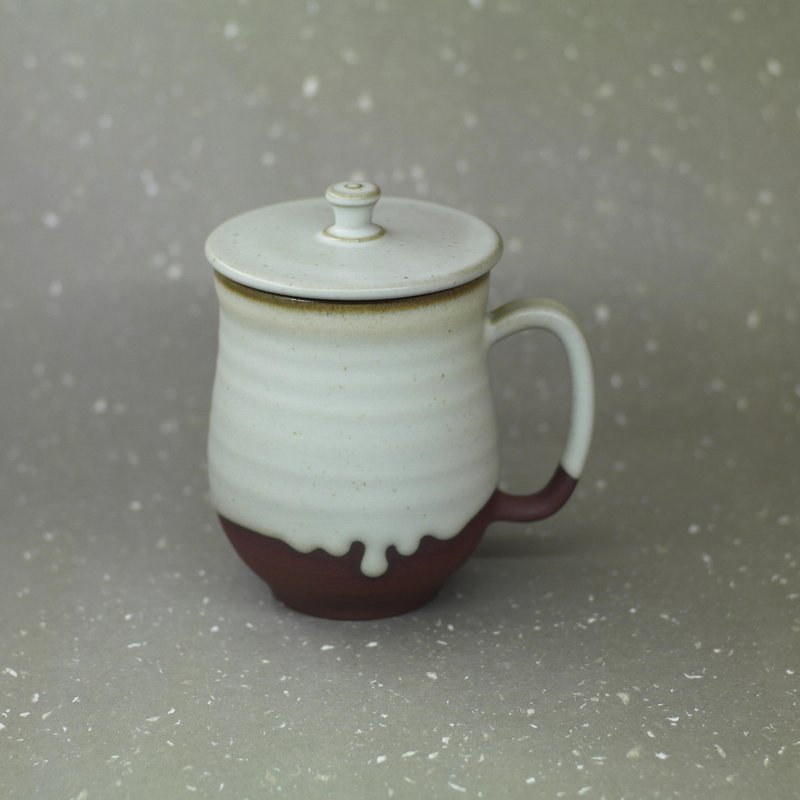 禅风 粉青 流釉盖杯 手作陶器 - 茶具/茶杯 - 陶 