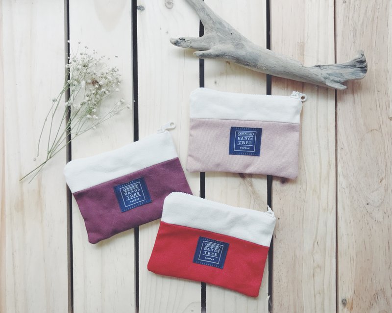 零钱包_果红色系 - 零钱包 - 棉．麻 红色