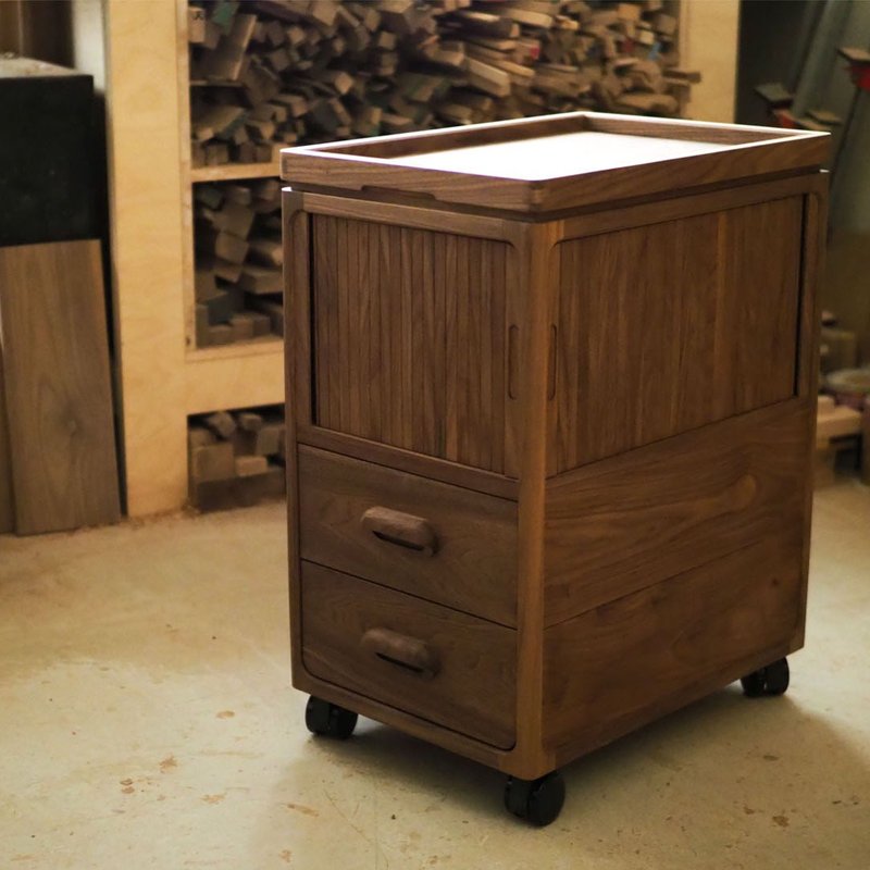 Burumu Black Walnut Trolley 北美黑胡桃手推车 - 收纳用品 - 木头 咖啡色