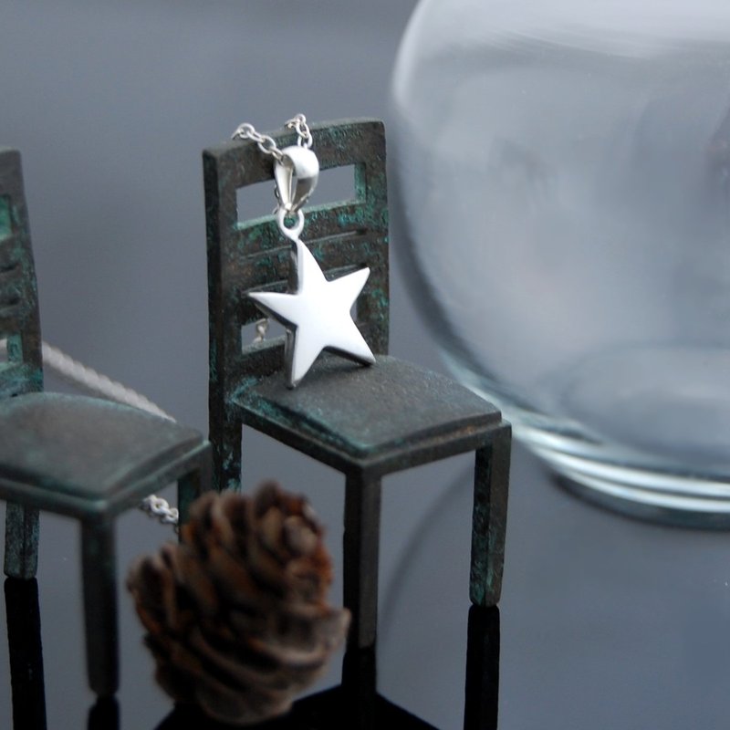 小星星(银项链) - 锁骨链 - 纯银 