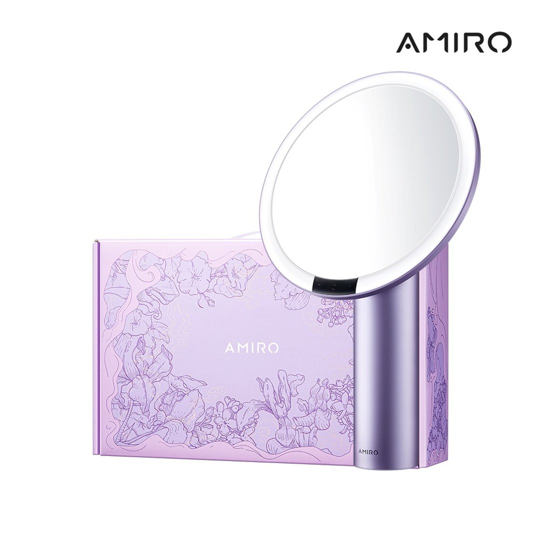【AMIRO】Oath自动感光LED化妆镜-爱意信使礼盒-暮山紫 - 彩妆刷具/镜子/梳子 - 其他金属 紫色