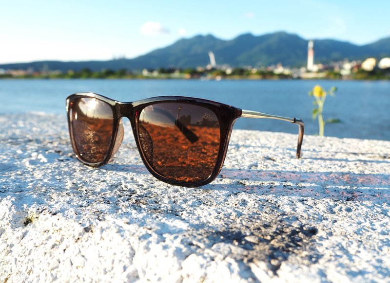 2is DanC 太阳眼镜 │百搭方框│咖啡色│抗U - 墨镜 - 其他金属 咖啡色