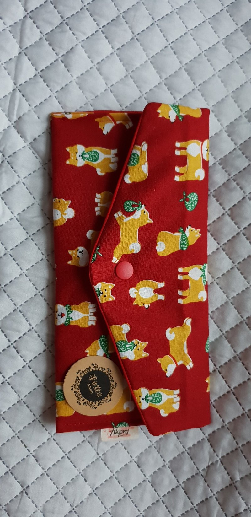 柴柴-双层红包存折收纳袋-红色款 - 皮夹/钱包 - 棉．麻 红色