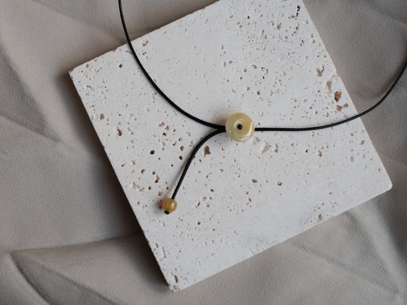 暖阳平安扣天然翡翠结绳项链・缅甸玉 ・天然石 - 项链 - 玉石 