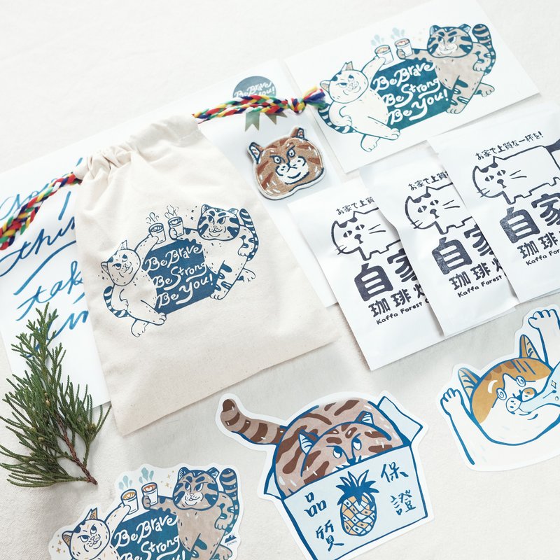 浪浪暖冬计划 · 硬汉猫挂耳咖啡组 - 米白 / 最暖的新年礼物 - 咖啡 - 新鲜食材 白色