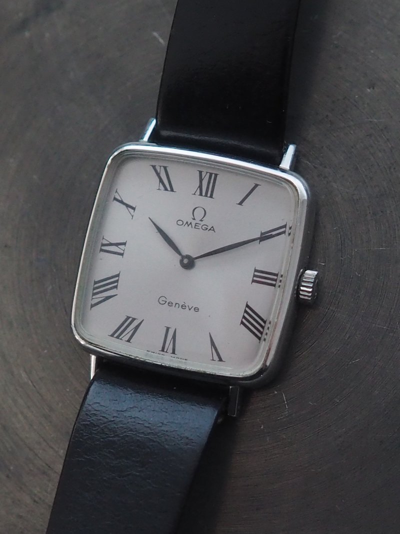 OMEGA 欧米茄 Genève 日内瓦 方形表款 手表 男表 女表 复古 古董 - 男表/中性表 - 不锈钢 银色