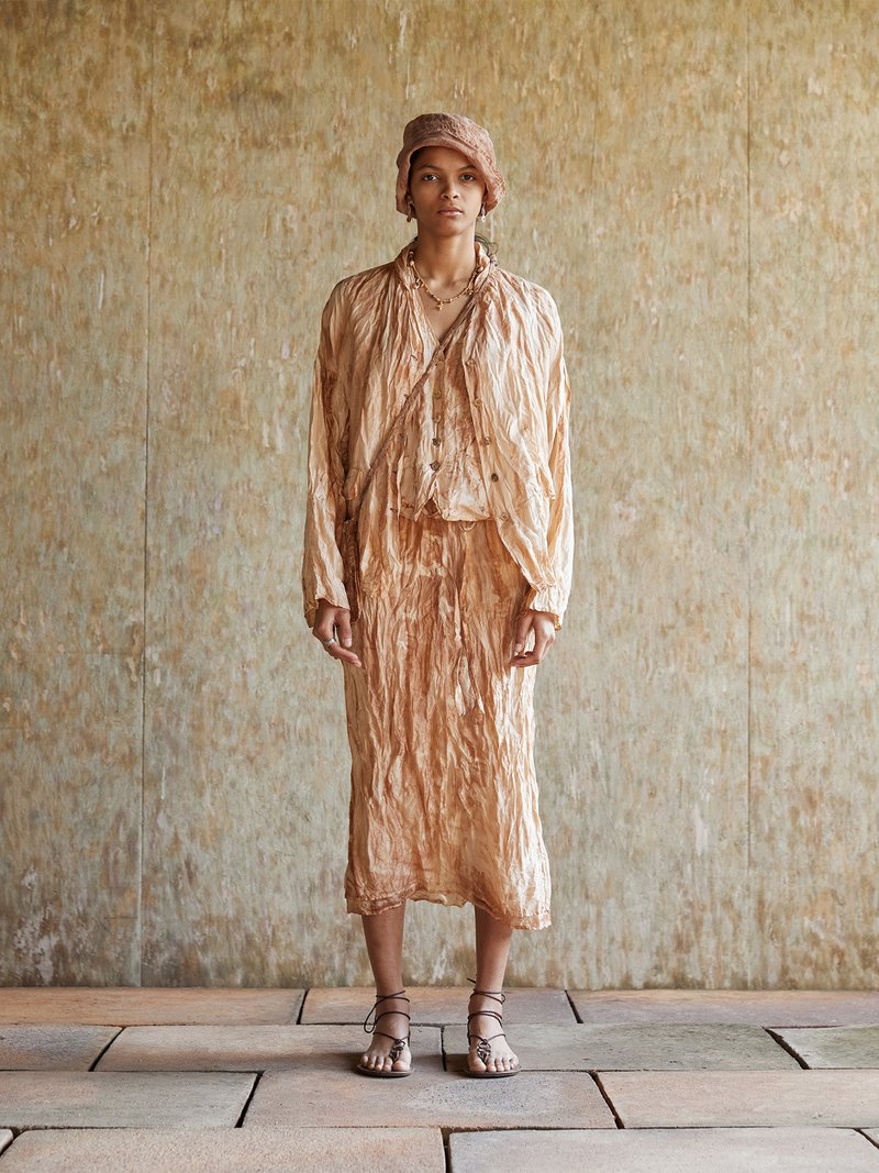 复古文青 桑蚕丝植物染外套 休闲衬衫 - 女装衬衫 - 其他材质 多色