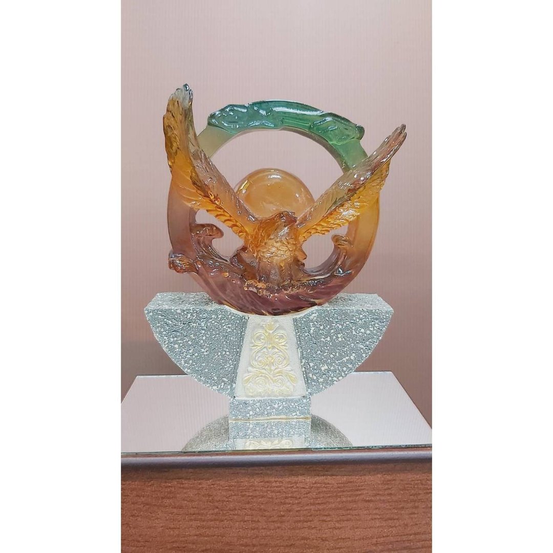 琉璃 大展鸿图 升迁送礼 开幕送礼  乔迁礼物 退伍 新居落成礼物 - 其他 - 其他材质 金色