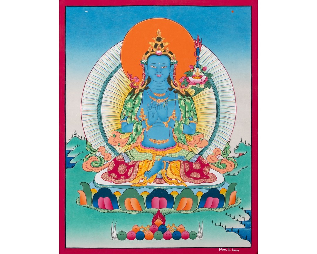 精美的虚空藏菩萨唐卡画  拥抱天界智慧 - 墙贴/壁贴 - 其他材质 多色