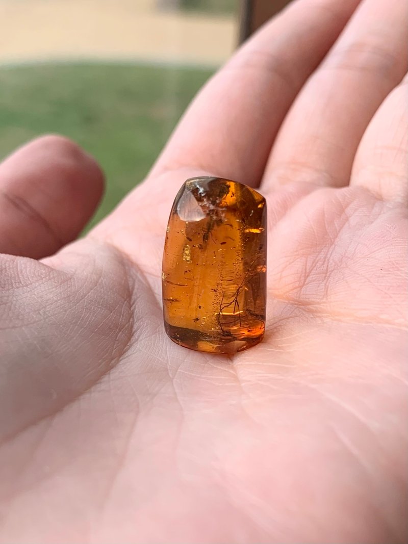 I 时光系列 I 墨西哥天然虫珀 1.7g - 手链/手环 - 半宝石 黄色
