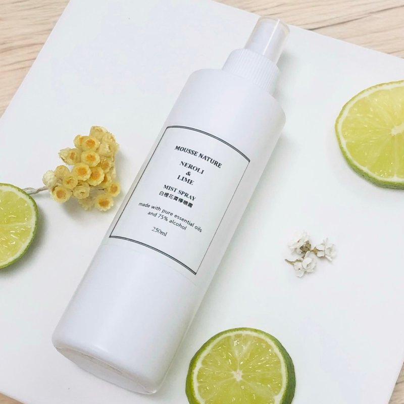 【酒精干洗手 空间香氛】 白橙花青柠喷雾/含75%酒精/100ml 250ml - 香薰/精油/线香 - 植物．花 透明
