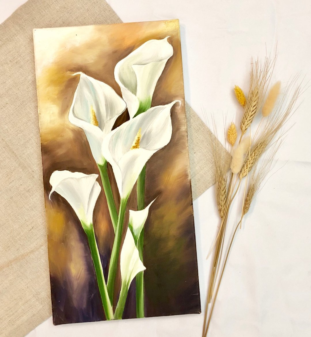 手绘海芋油画  无框画 - 海报/装饰画/版画 - 颜料 咖啡色