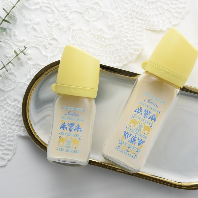 【farlin 】城市心旅行 宽口玻璃奶瓶 160ml/240ml  伊朗 - 奶瓶/奶嘴 - 玻璃 黄色