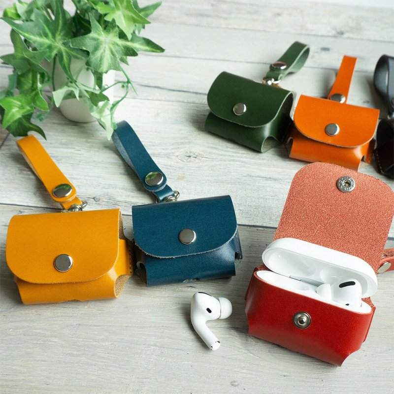 Leather Case [AirPods Pro Engraved] Tochigi Leather with Genuine Leather Strap Airpods Pro Men's HD01K - 耳机收纳 - 真皮 多色