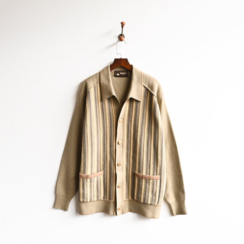 【蛋植物古着】日光欧蕾开襟古着毛衣 - 女装针织衫/毛衣 - 其他人造纤维 