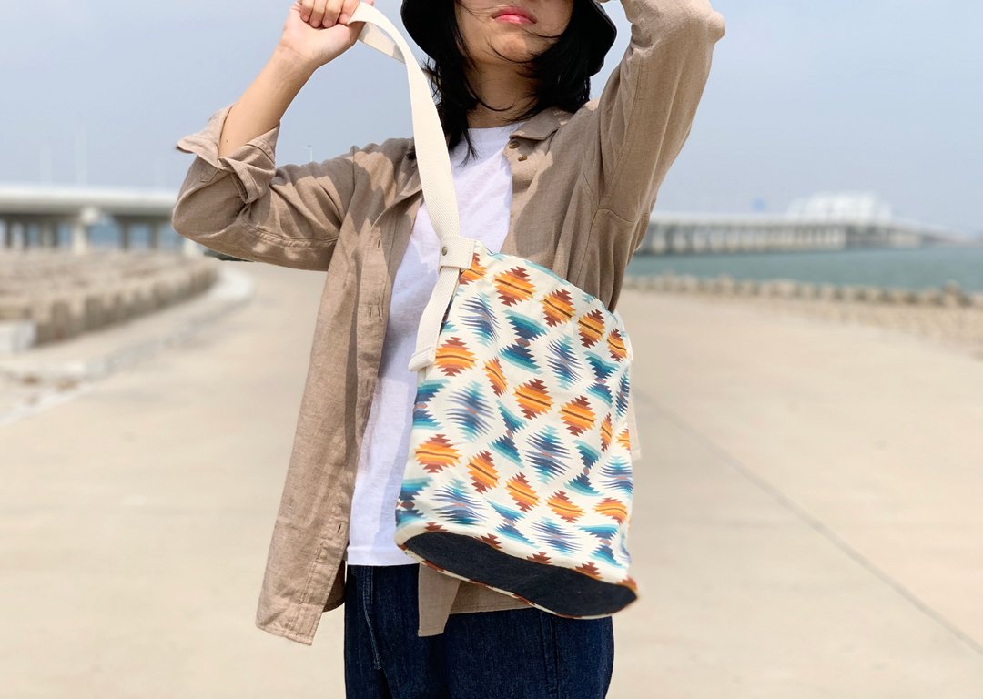 sobag原宿风小众印花帆布包包女 复古文艺ins学生大容量斜挎书包 - 侧背包/斜挎包 - 棉 多色