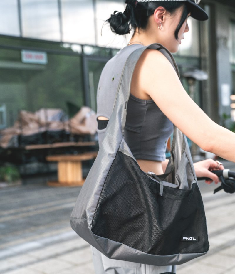 Packable Shoulder Bag 可收纳卷卷肩背袋 - 手提包/手提袋 - 尼龙 灰色