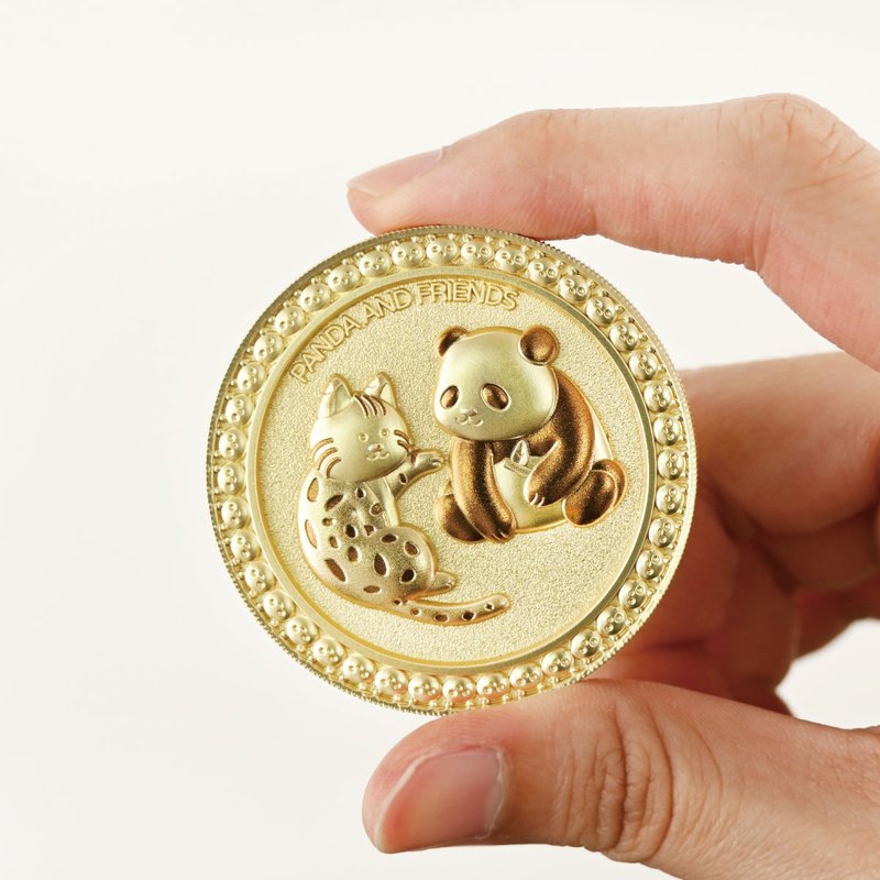 猫熊与朋友系列纪念币 / 石虎 - 徽章/别针 - 其他金属 