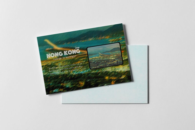 菲林明信片 启德机场夜景 - 卡片/明信片 - 纸 多色