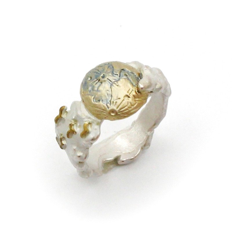 Moonlight Night / moonlit ring RN 123 - 戒指 - 其他金属 白色