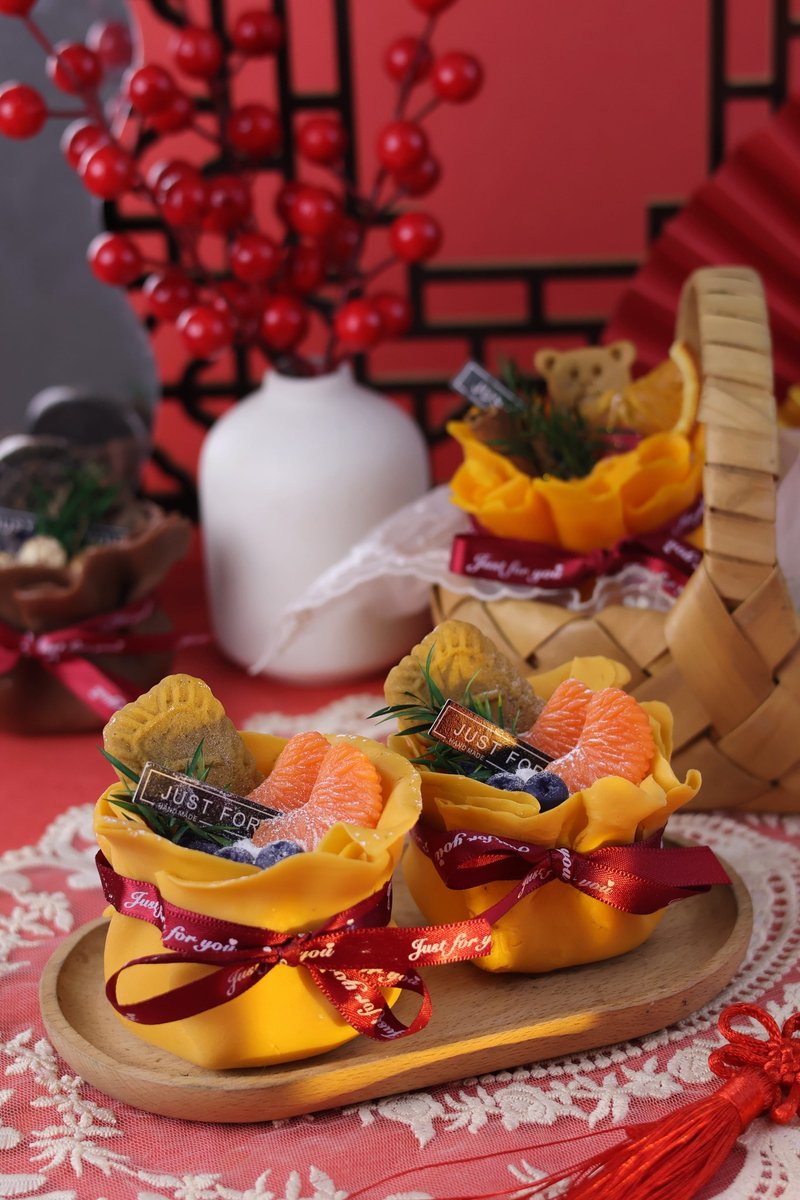 贺年礼品 — 大橘大利新年手工皂 2025新年福桶 - 肥皂/手工皂 - 其他材质 橘色