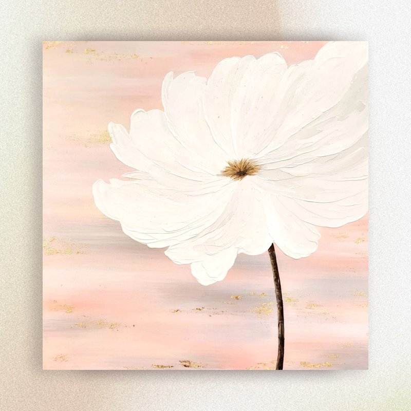 孵画室│台中画室│零基础绘画│肌理画│主题课程-金箔刮刀花 - 插画/绘画/写字 - 棉．麻 