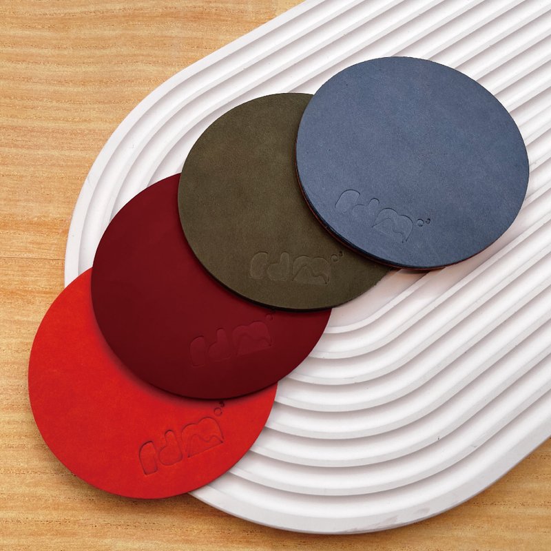 真皮皮革双面杯垫 - 杯垫 - 其他材质 多色