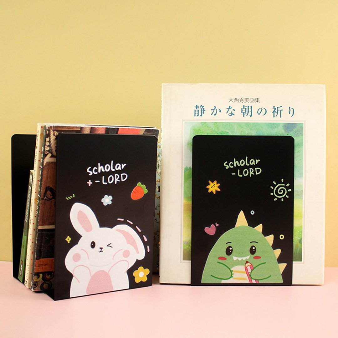 Chuyu 铁制L型书架-2入/可爱书挡/书立/桌面收纳/立书架/书靠 - 其他 - 其他材质 多色