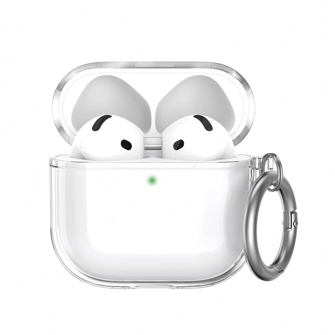 AHAStyle AirPods 4代 分体款透明保护壳 防摔保护套(附防丢挂钩) - 耳机收纳 - 塑料 透明