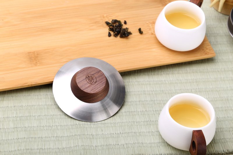 樱花杯承-2入 - 杯垫 - 不锈钢 咖啡色