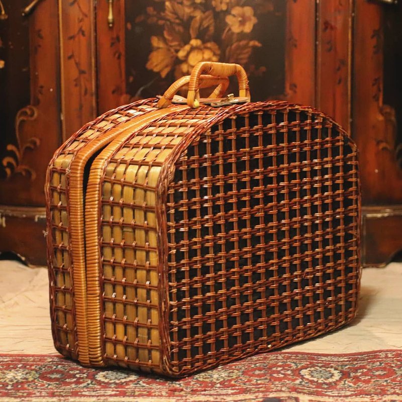 怀旧竹制小型行李箱 - 行李箱/行李箱保护套 - 竹 