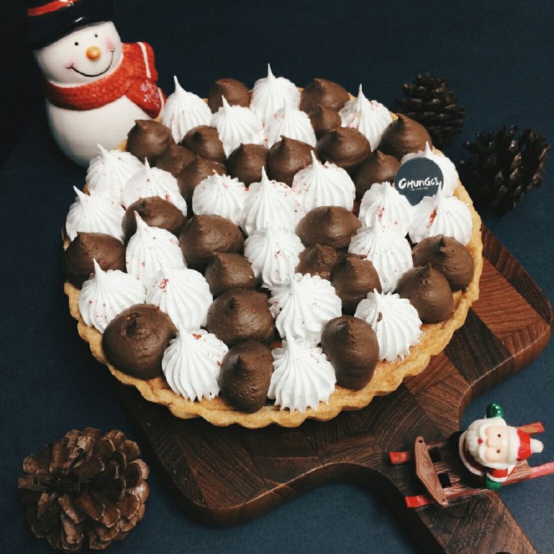 【Chungci Bakery】 双色巧克力塔 / 6寸 - 咸派/甜派 - 新鲜食材 红色