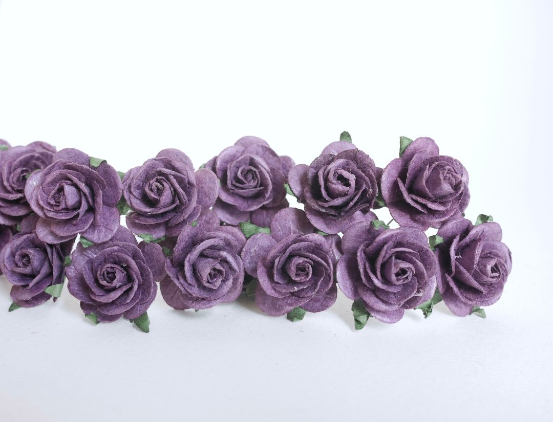 Paper Flower, centerpiece, 50 pieces mulberry rose size 2.5 cm., purple color - 其他 - 纸 紫色