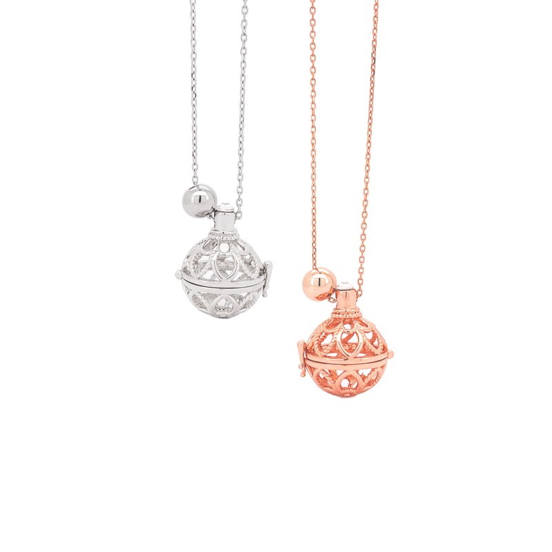 EN02 经典球香薰颈链 - 项链 - 铜/黄铜 银色